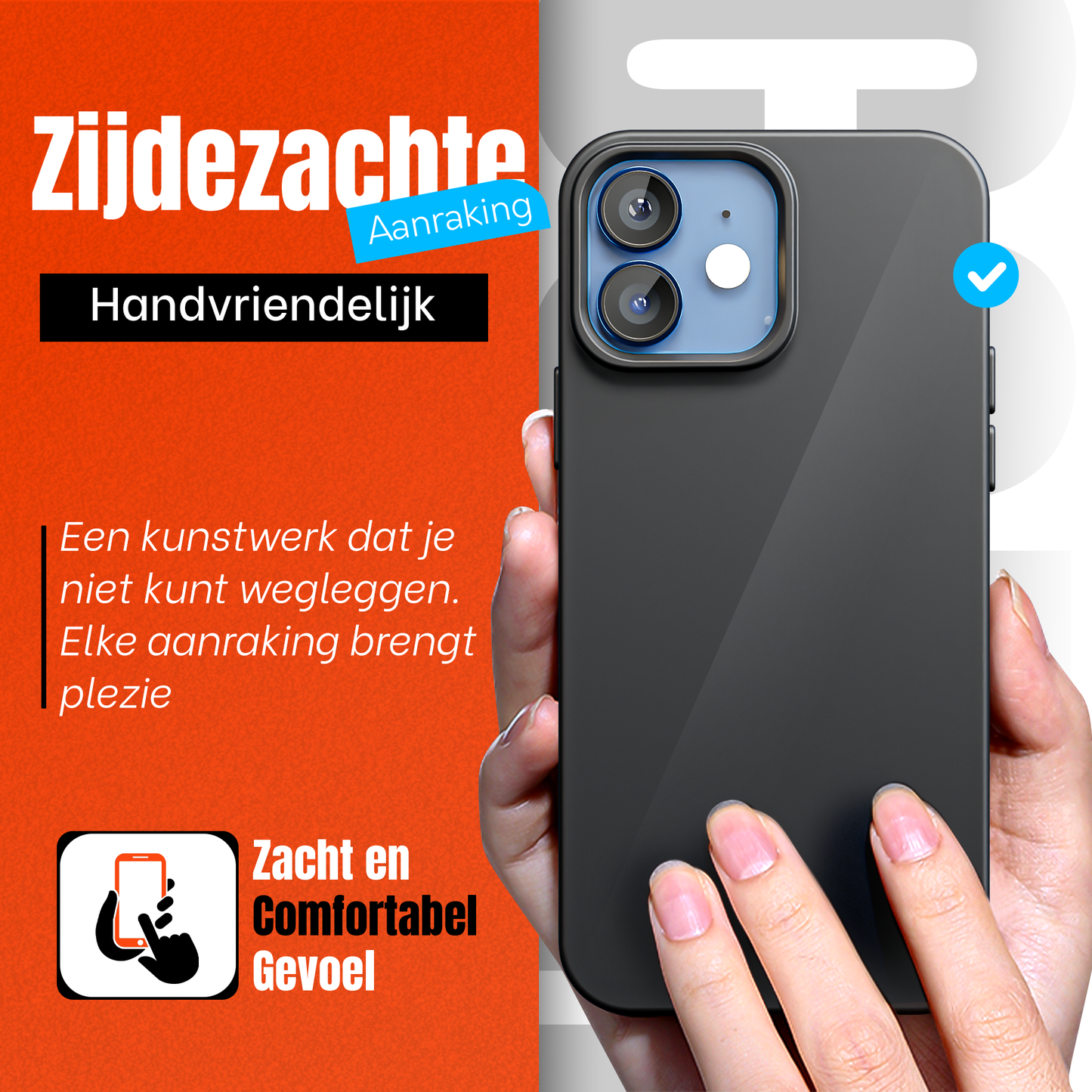My Case Combo: Zwarte Siliconen Hoes met 2 Screenprotectors voor iPhone 12/12 Pro – Extra Veiligheid