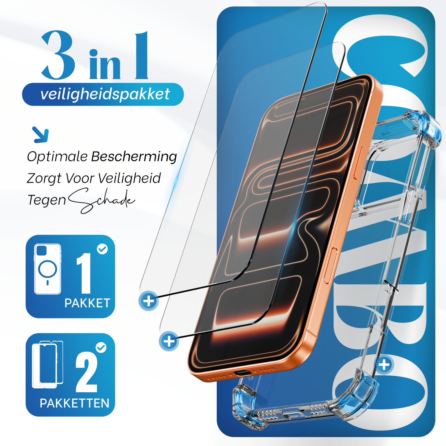 iPhone 17 Pro Max Hoesje Transparant - screen protector