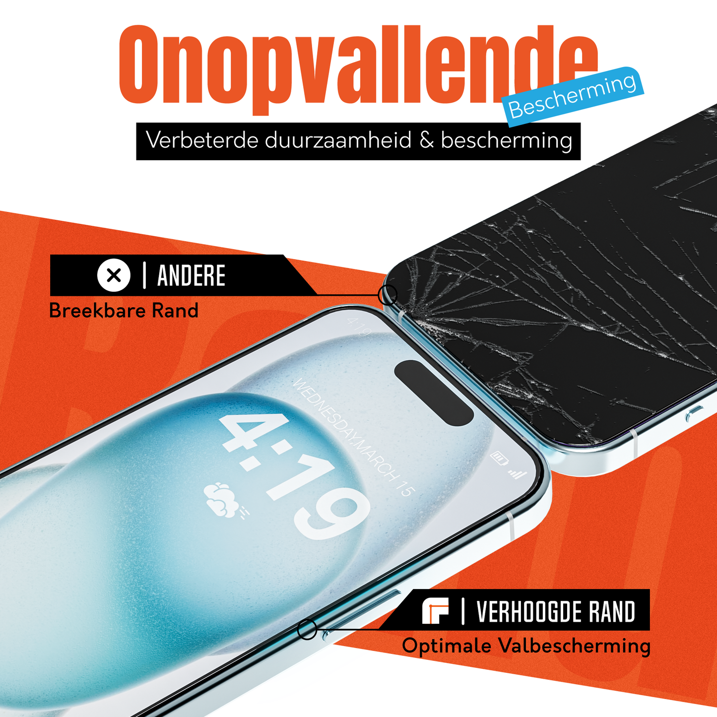 iTech Gehard Glas Screenprotector voor iPhone 15