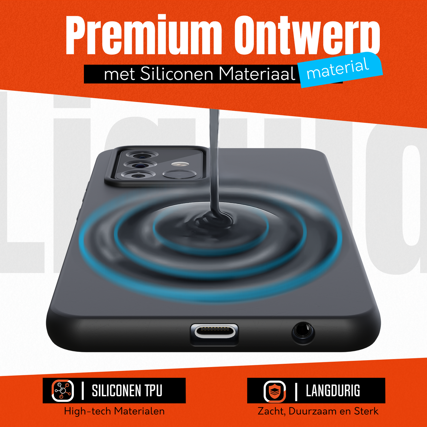 My Case Zwarte Siliconen Hoes voor Samsung Galaxy A51 – Slank Maar Beschermend