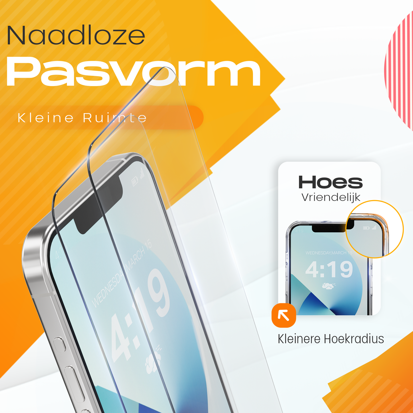 Solutionss4 Screenprotector voor iPhone 13/14 – Case Vriendelijk