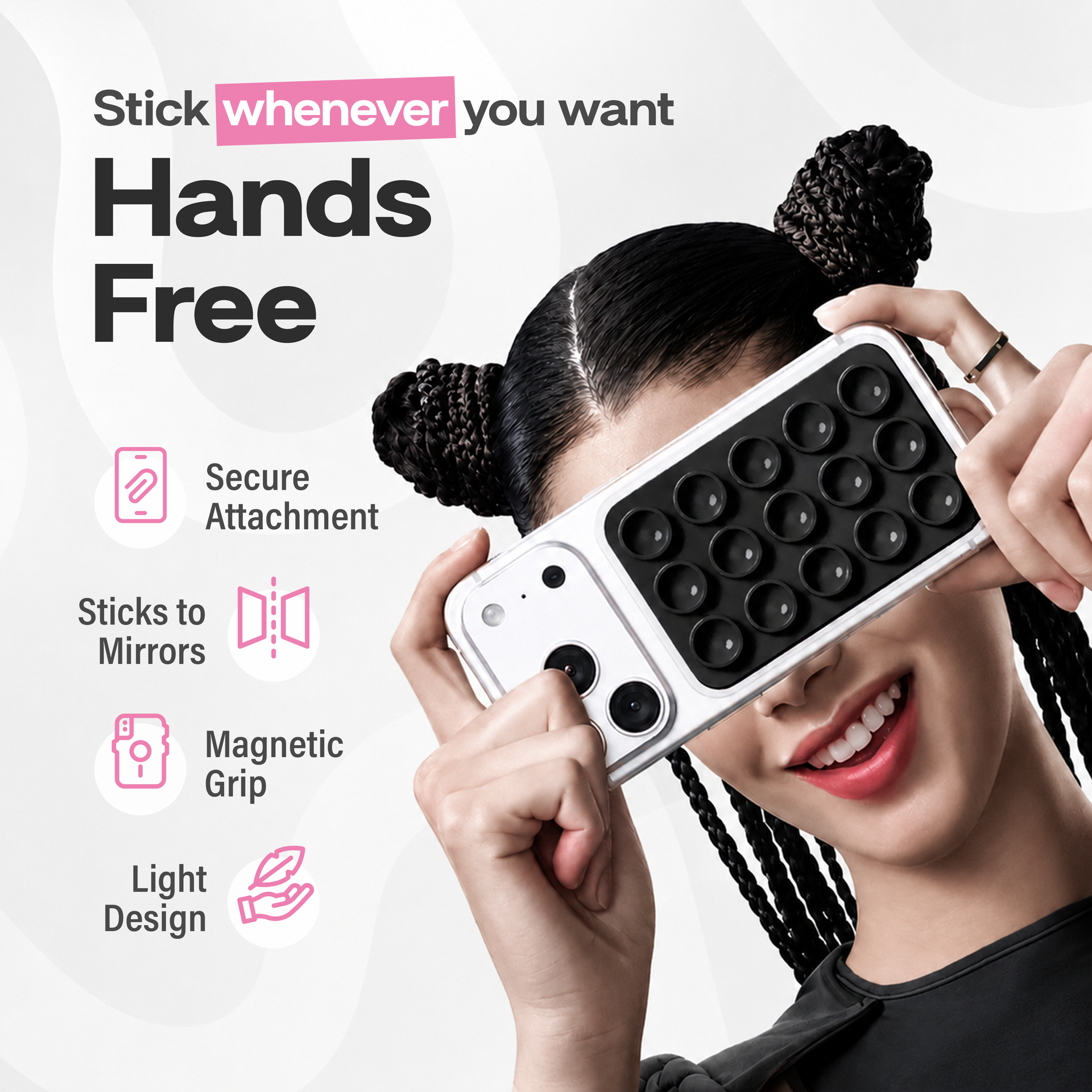 Magnetic Suction mount Black