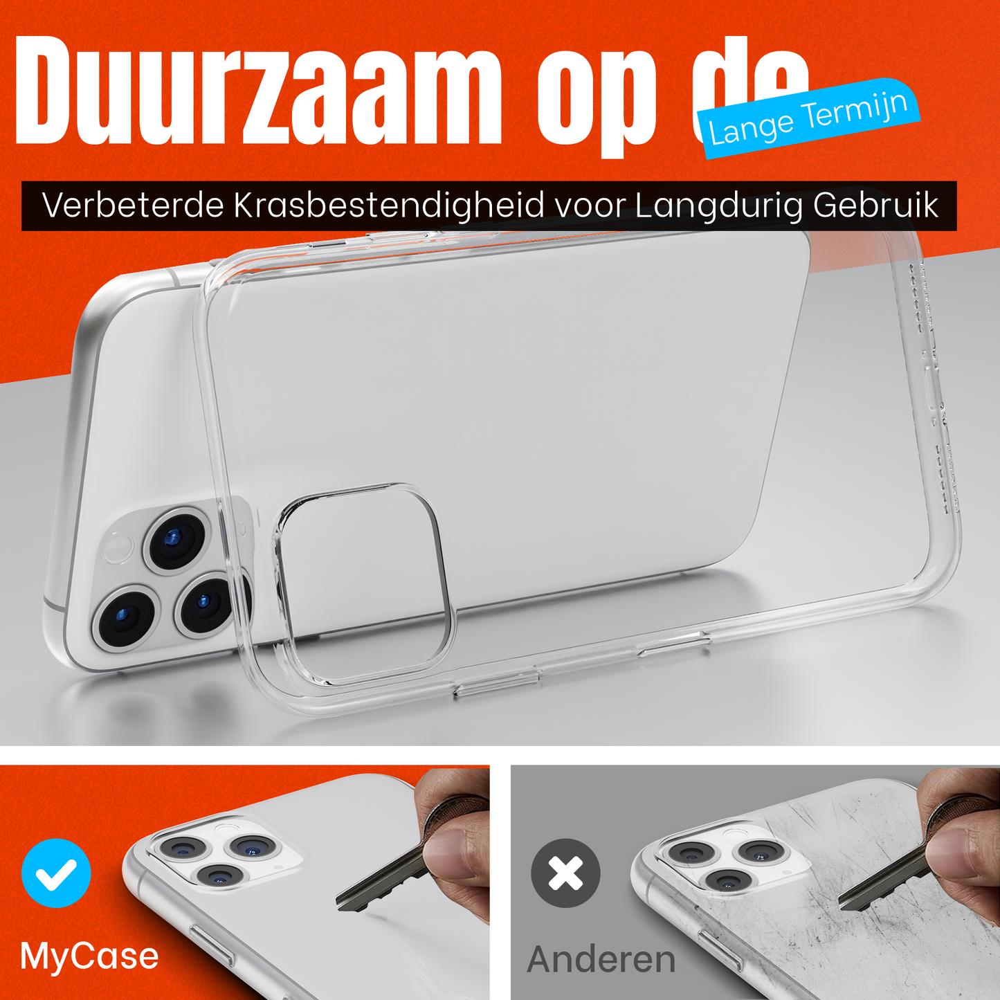 My Case Transparante Hoes voor iPhone 11 Pro – Langdurig Helder