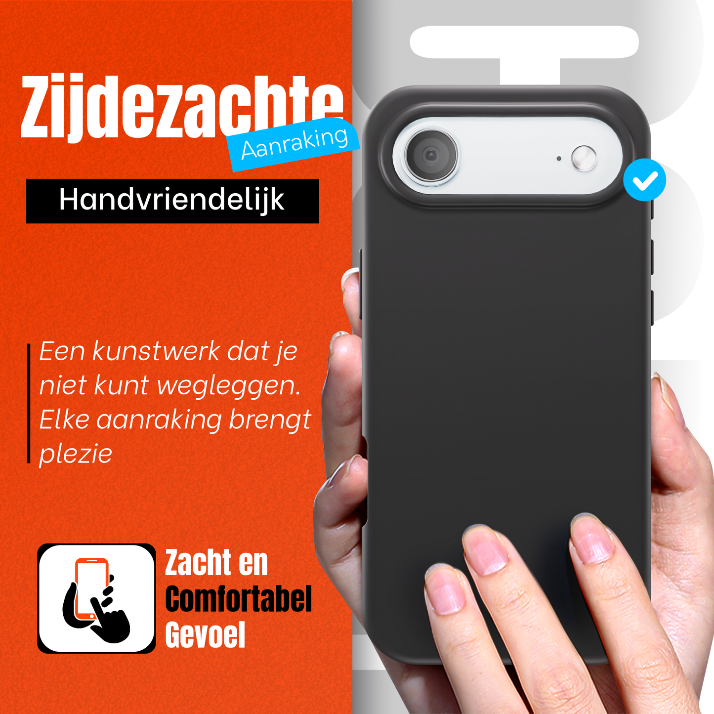 iPhone 17 Air Hoesje Zwart - screen protector