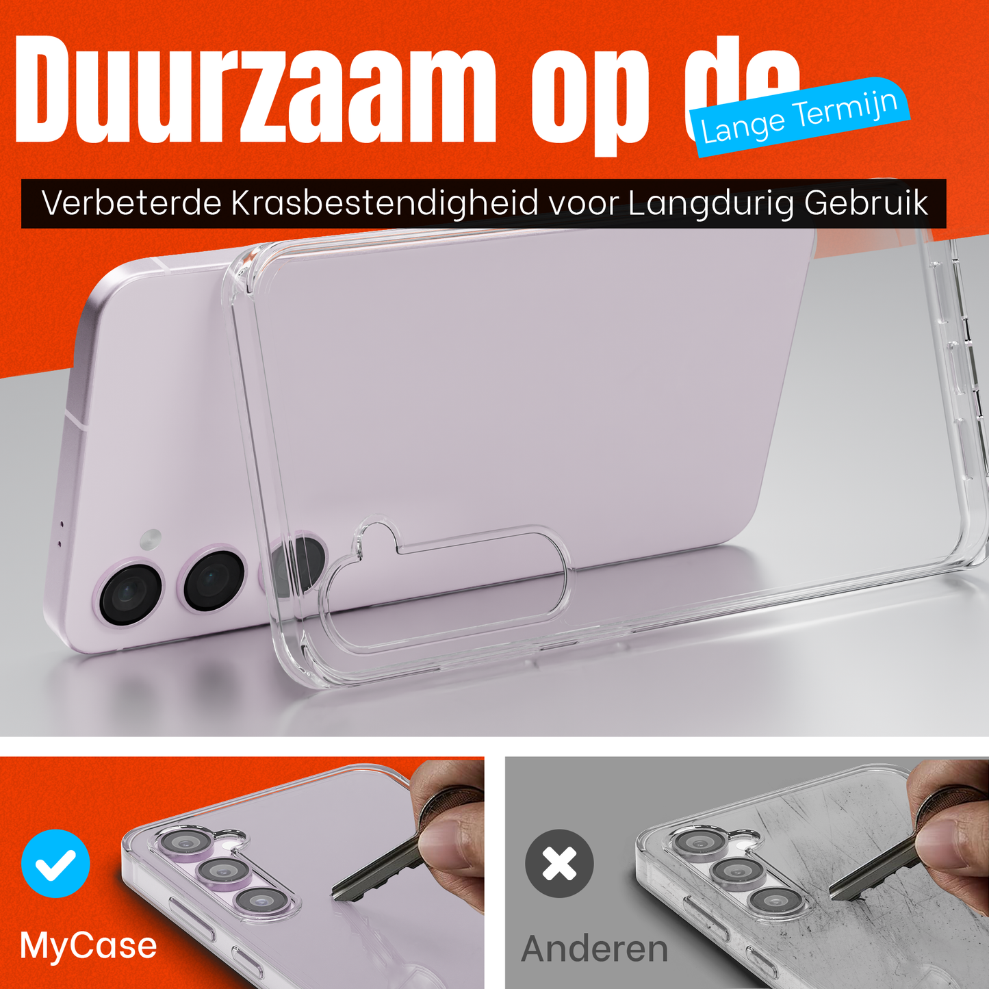 My Case Transparante Hoes voor Samsung Galaxy S23 – Langdurig Helder