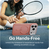 Reovo - Hoesje Geschikt voor iPhone 17 Pro Max - Camera standaard - Geschikt voor MagSafe - Roze - anti-val technologie