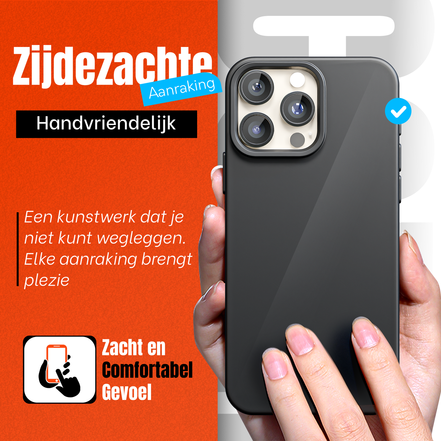 My Case Combo: Zwarte Siliconen Hoes met 2 Screenprotectors voor iPhone 16 Pro Max – Extra Veiligheid