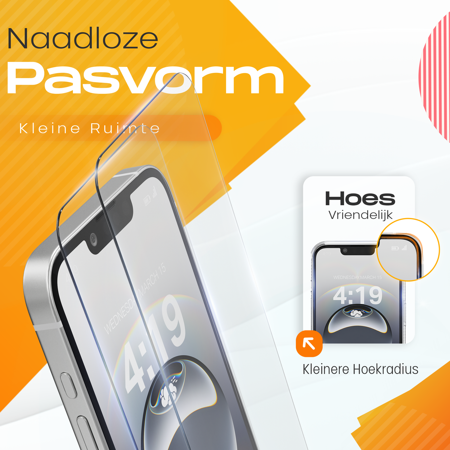 Solutionss4 Screenprotector voor iPhone 16e – Case Vriendelijk