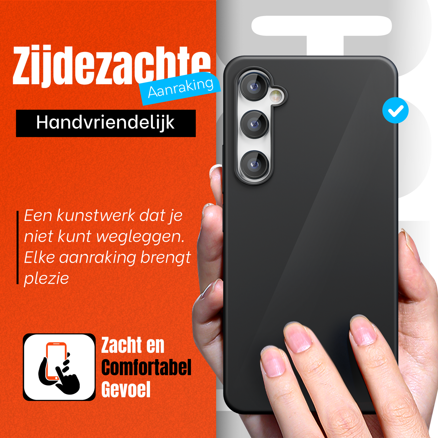 My Case Combo: Zwarte Siliconen Hoes met 2 Screenprotectors voor Samsung Galaxy A54 – Extra Veiligheid