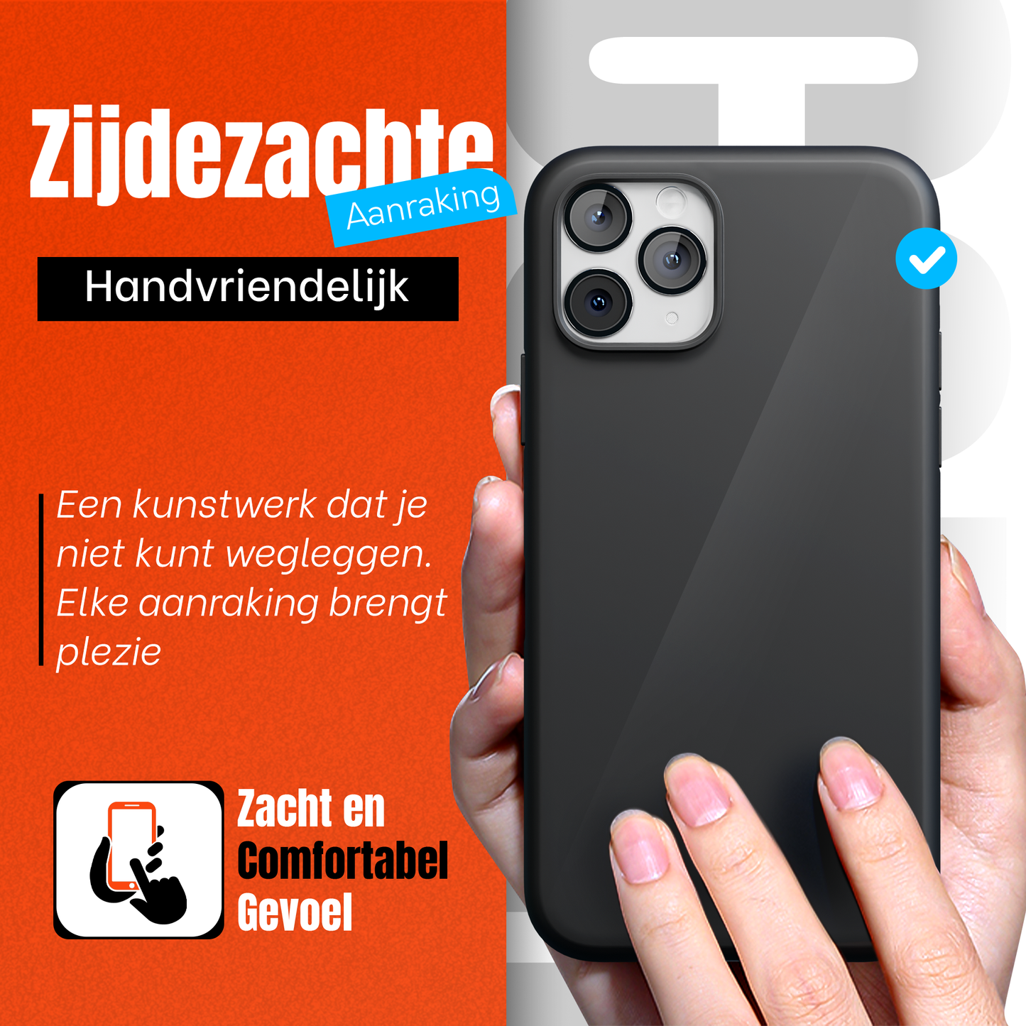 My Case Combo: Zwarte Siliconen Hoes met 2 Screenprotectors voor iPhone 11 Pro – Extra Veiligheid