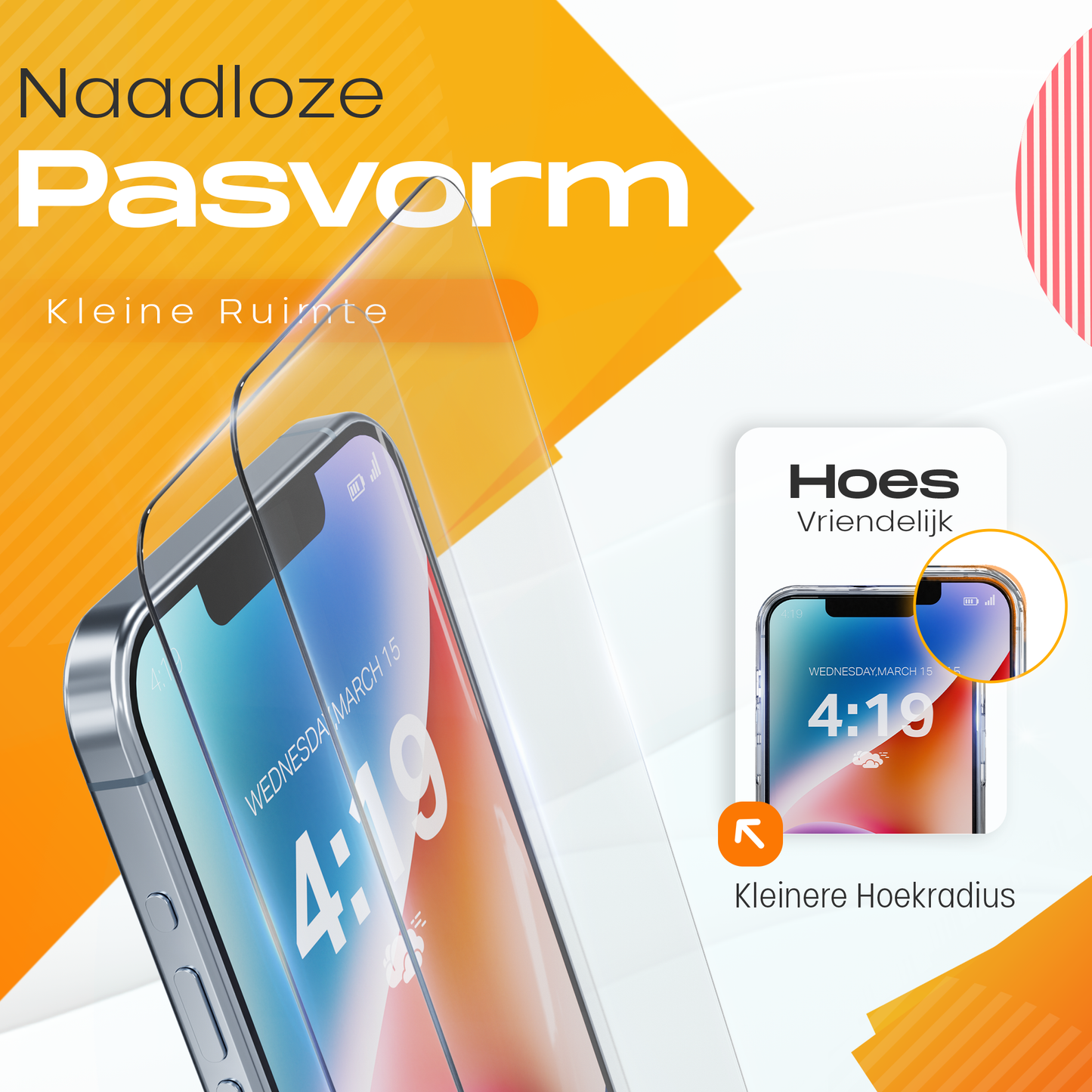 Solutionss4 Screenprotector voor iPhone 14 – Case Vriendelijk
