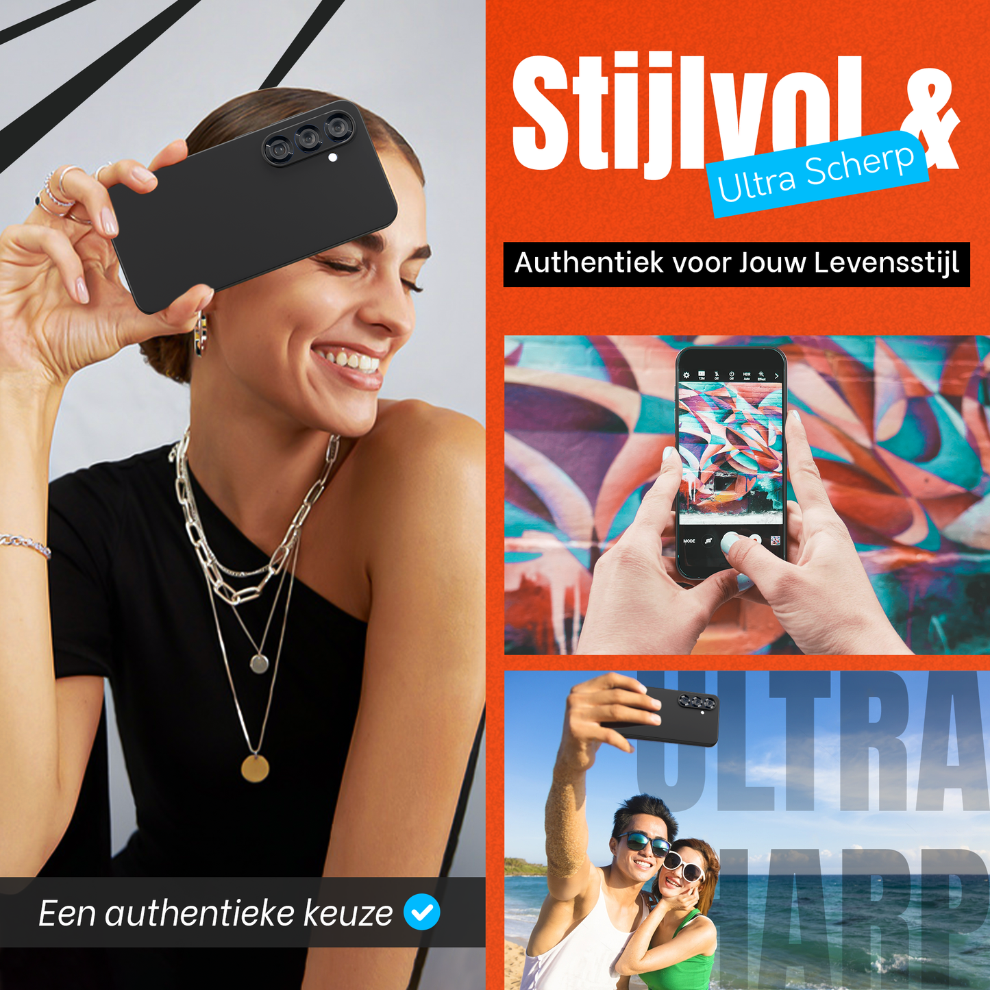 Samsung S26 Hoesje Zwart - Screen protector