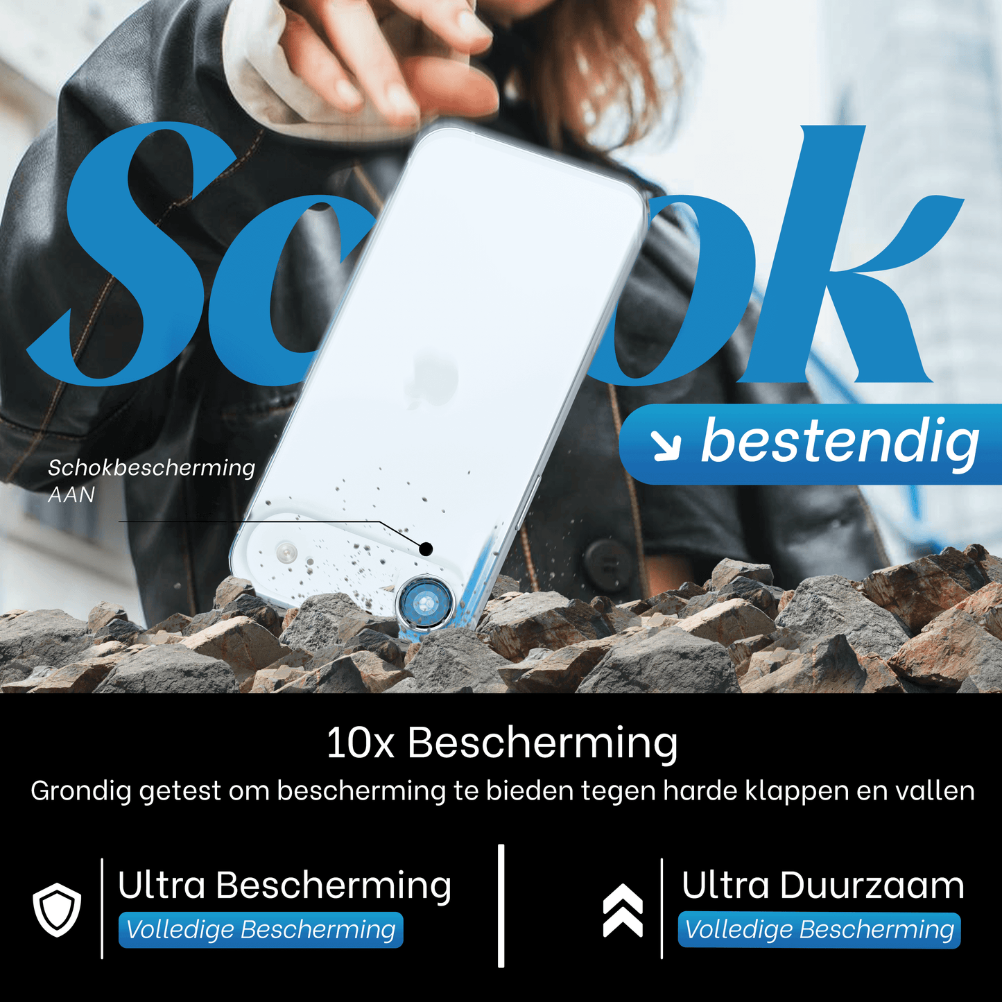 REOVO Camera Protector – Geschikt voor iPhone AIR - 0.05mm Slim Fit – Hemels Blauw -Titanium Frame – Anti-Kras & Schokbestendig