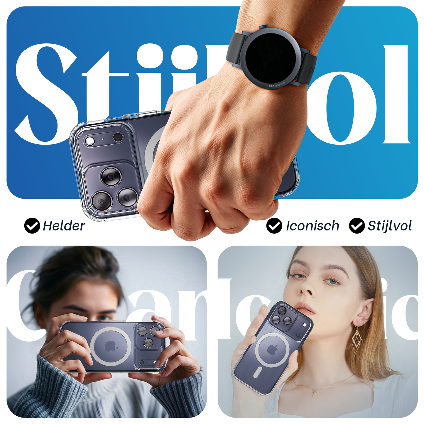 iPhone 17 Pro hoesje Transparant - screenprotector - camera protector