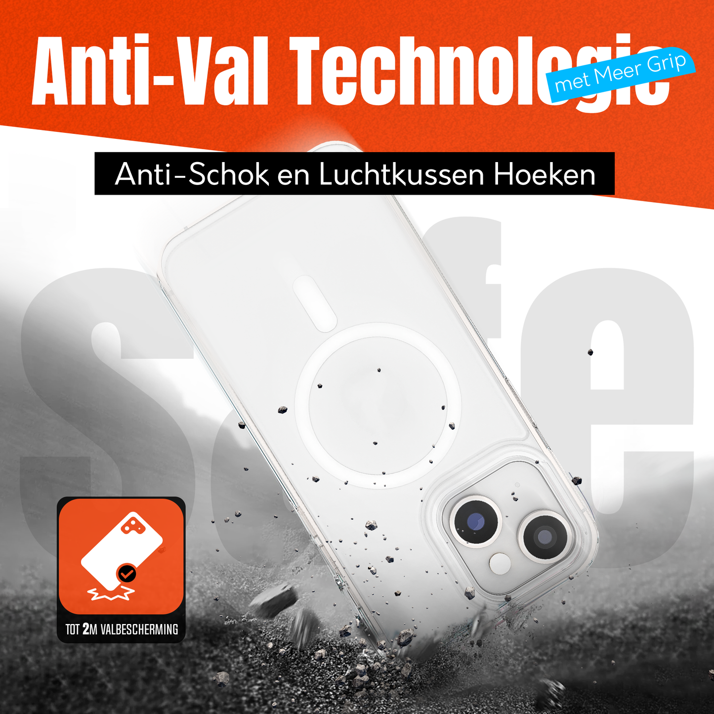 My Case Transparant MagSafe Hoesje voor iPhone 13 – Slank, Sterk & MagSafe-Klaar