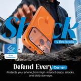 Reovo GuardCore Hoesje Geschikt voor iPhone 17 Pro Max - Geschikt voor MagSafe - Oranje