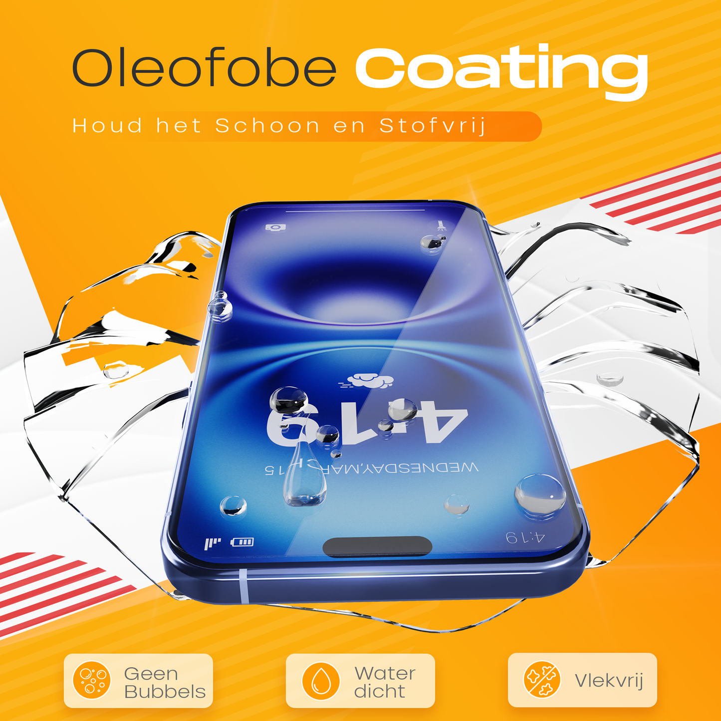 Solutionss4 Screenprotector voor iPhone 16 – Case Vriendelijk