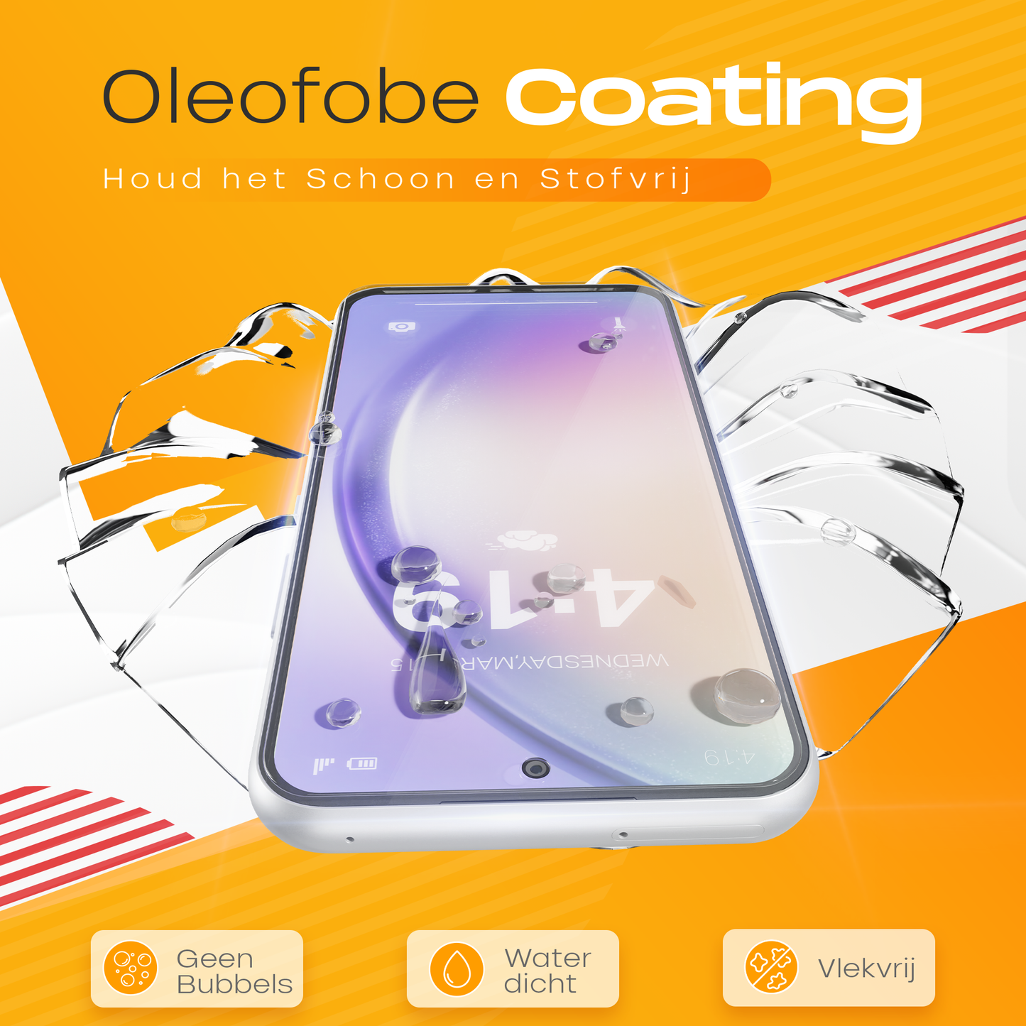 Solutionss4 Screenprotector voor Samsung Galaxy A54 – Case Vriendelijk