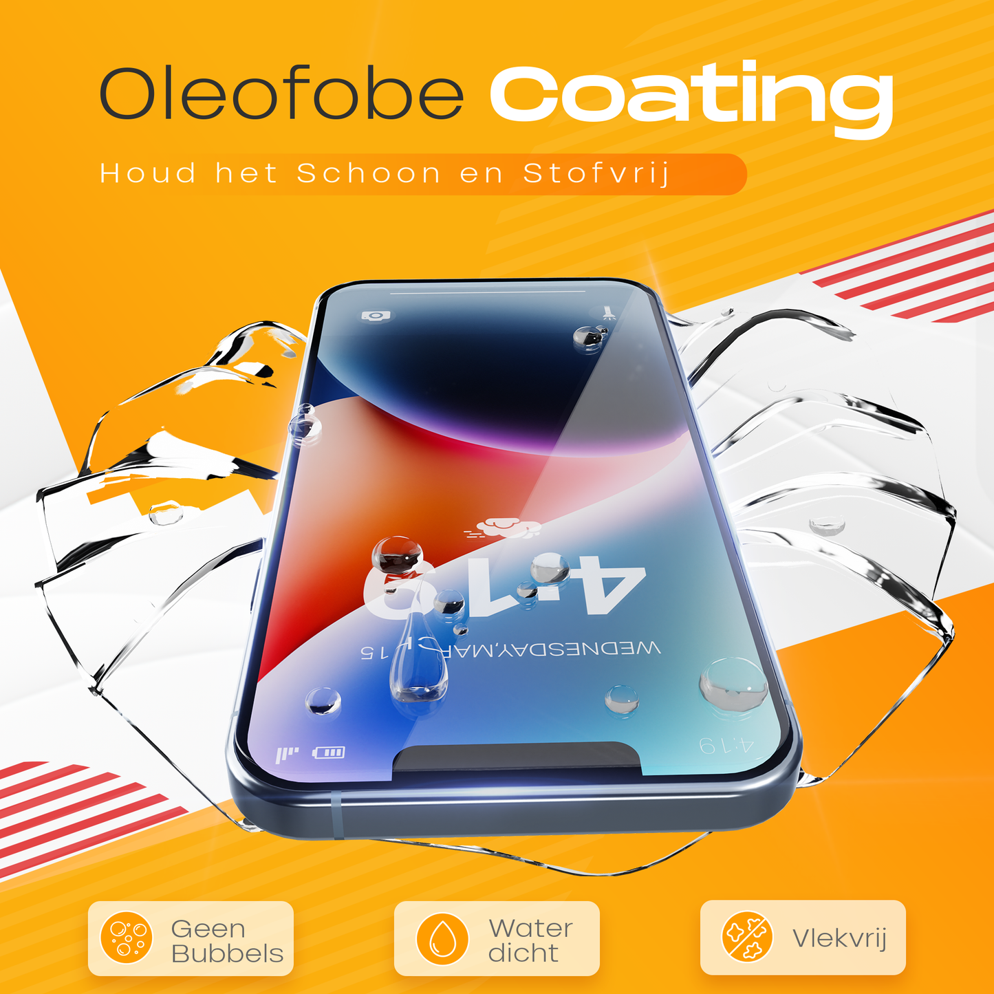 Solutionss4 Screenprotector voor iPhone 14 – Case Vriendelijk