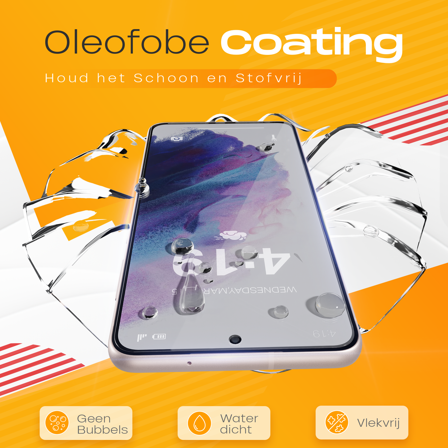 Solutionss4 Screenprotector voor Samsung Galaxy S21 – Case Vriendelijk