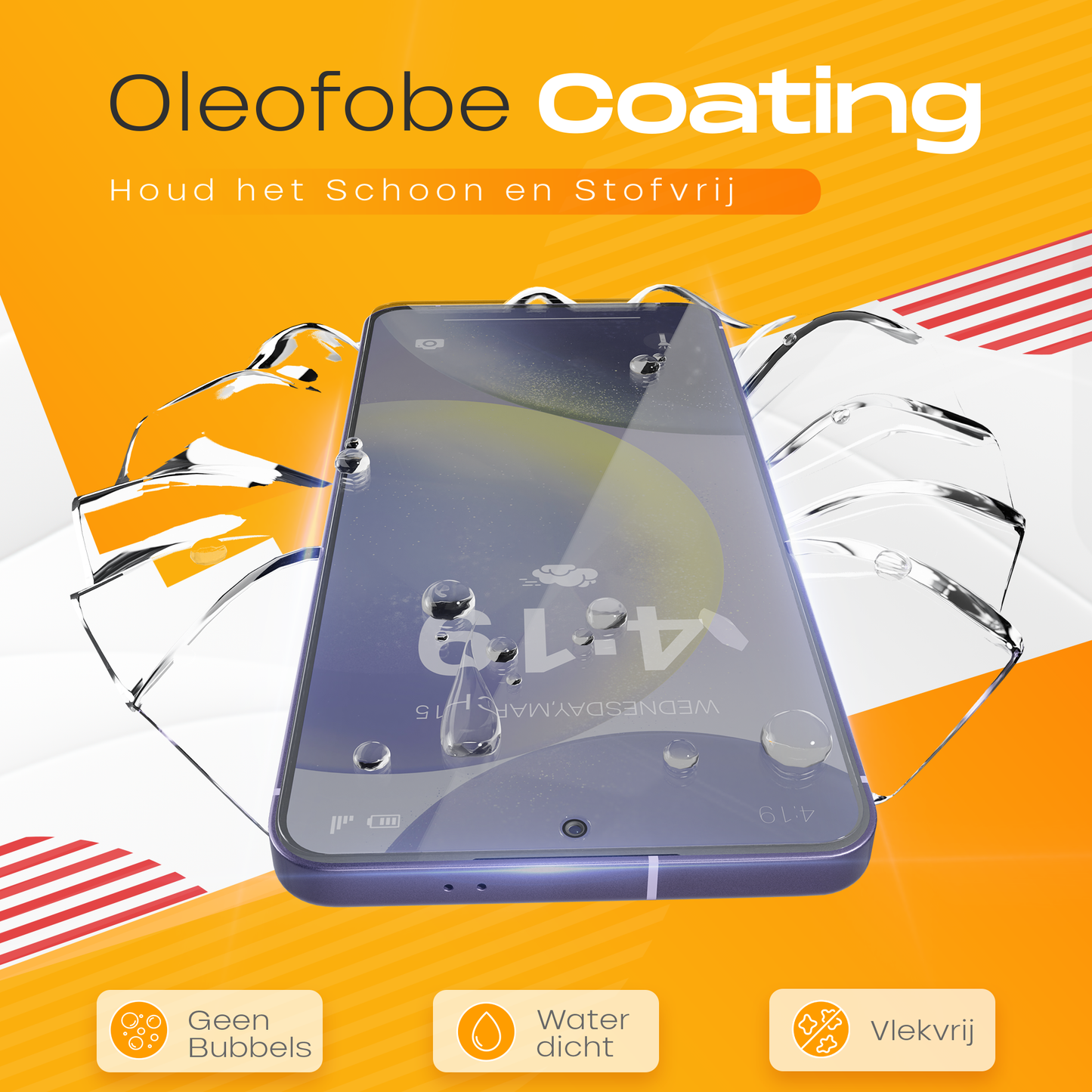 Solutionss4 Screenprotector voor Samsung Galaxy S24  – Case Vriendelijk