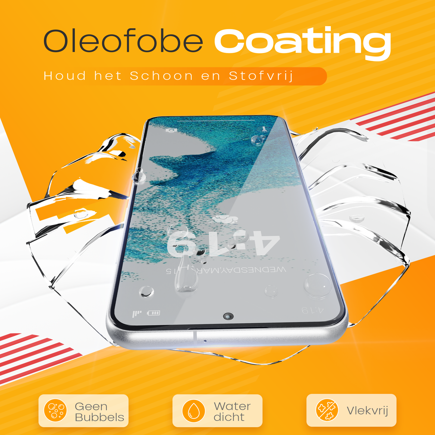 Solutionss4 Screenprotector voor Samsung Galaxy S22 Plus – Case Vriendelijk
