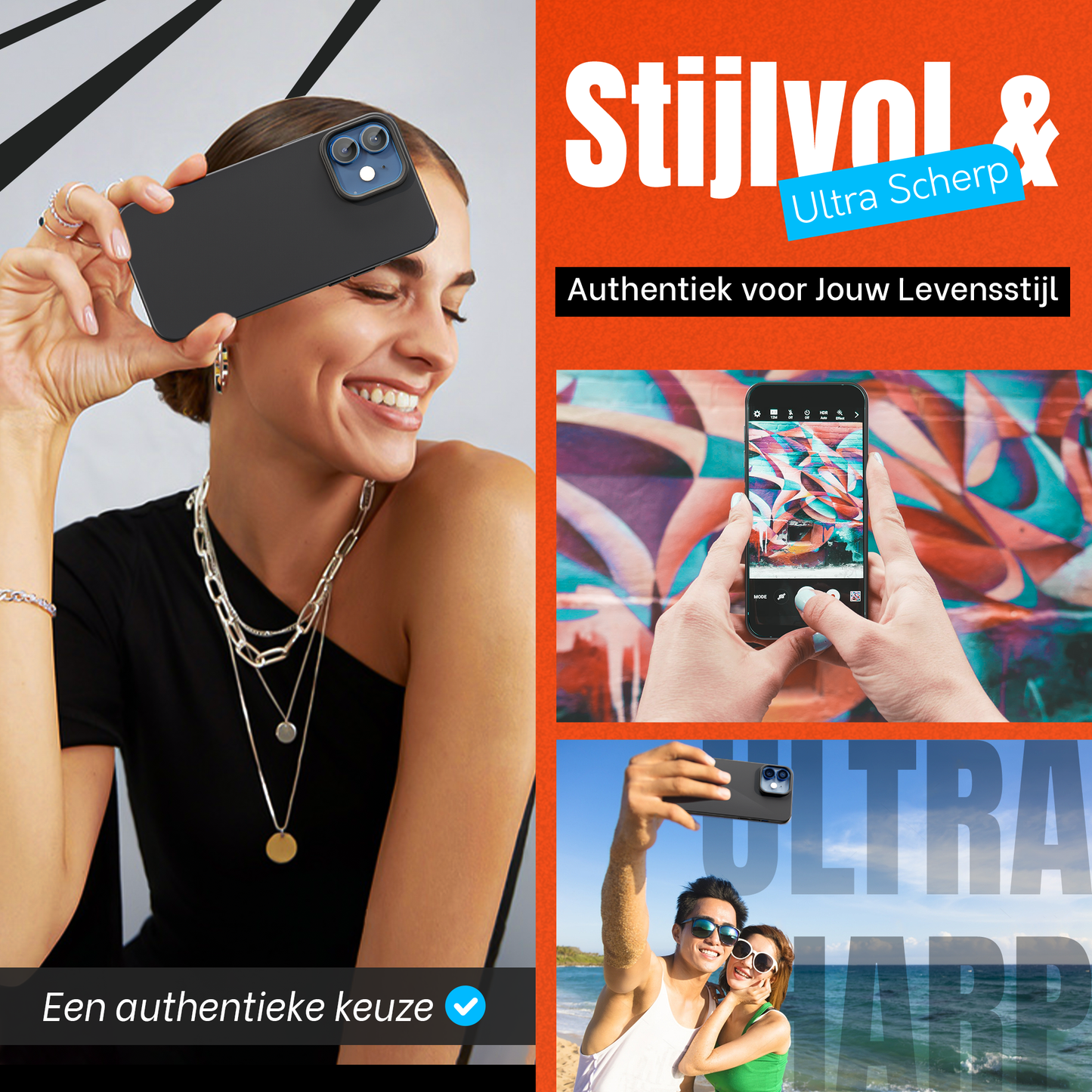 My Case Combo: Zwarte Siliconen Hoes met 2 Screenprotectors voor iPhone 12/12 Pro – Extra Veiligheid