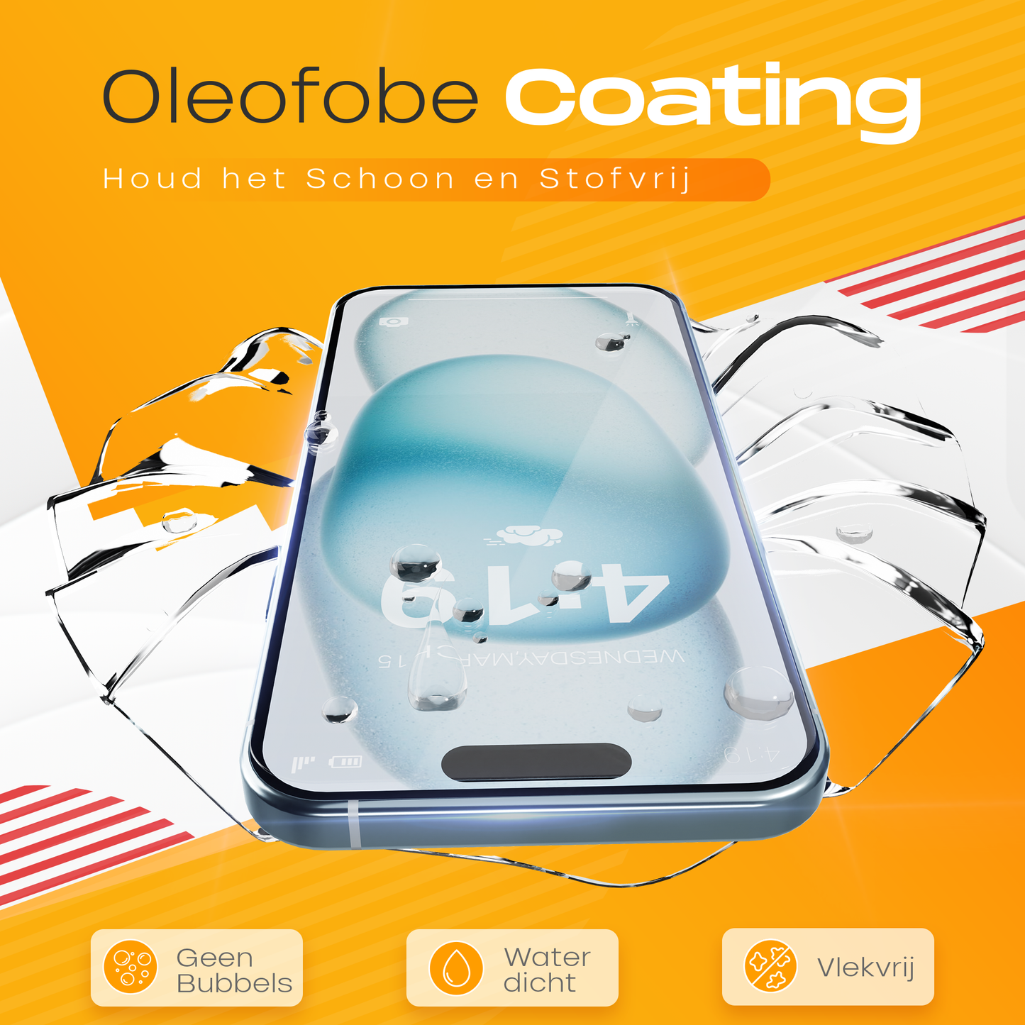 Solutionss4 Screenprotector voor iPhone 15 – Case Vriendelijk