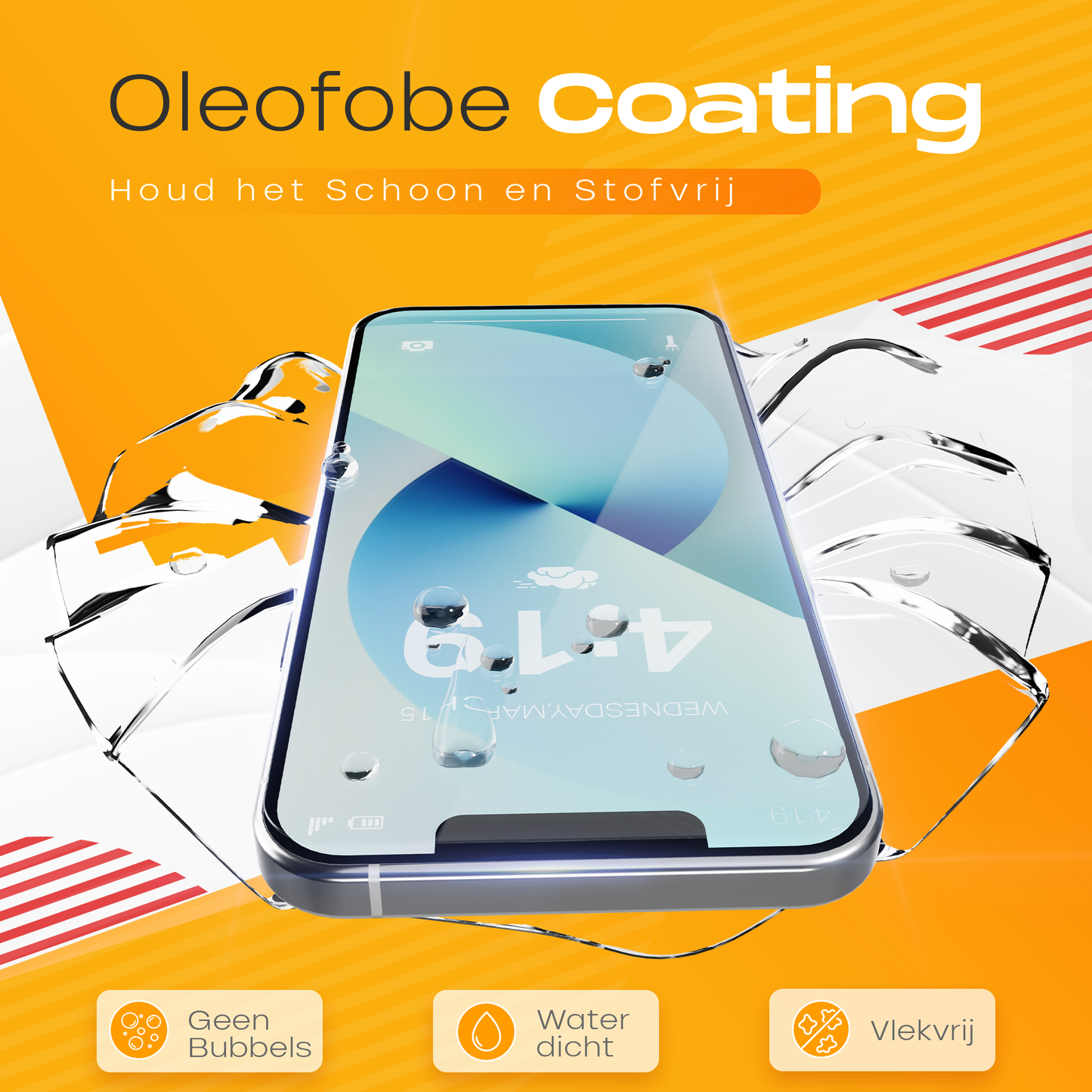 Solutionss4 Screenprotector voor iPhone 13/14 – Case Vriendelijk
