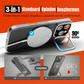 iPhone 16 Pro Max Hoesje – Transparant MagSafe Case met Metalen Stand & Oranje Button