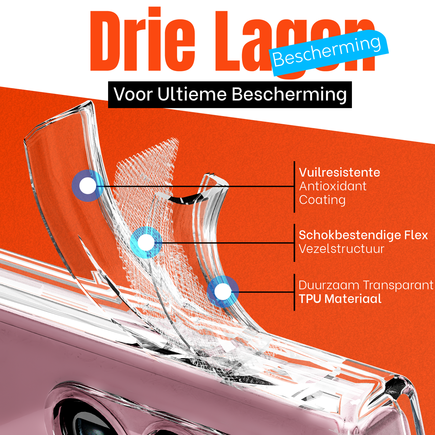 My Case Transparante Hoes voor Samsung Galaxy S22 Ultra – Langdurig Helder