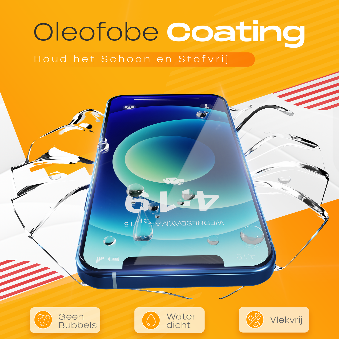 Solutionss4 Screenprotector voor iPhone 12/12 Pro – Case Vriendelijk