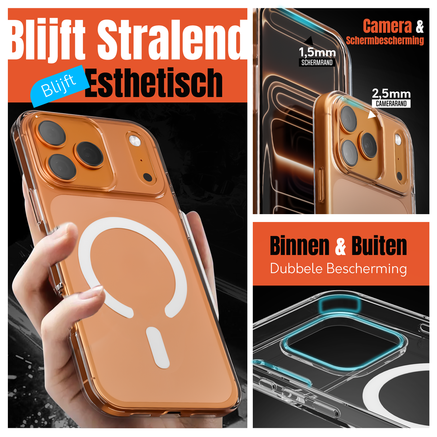 iPhone 17 Pro Max hoesje Magsafe Transparant