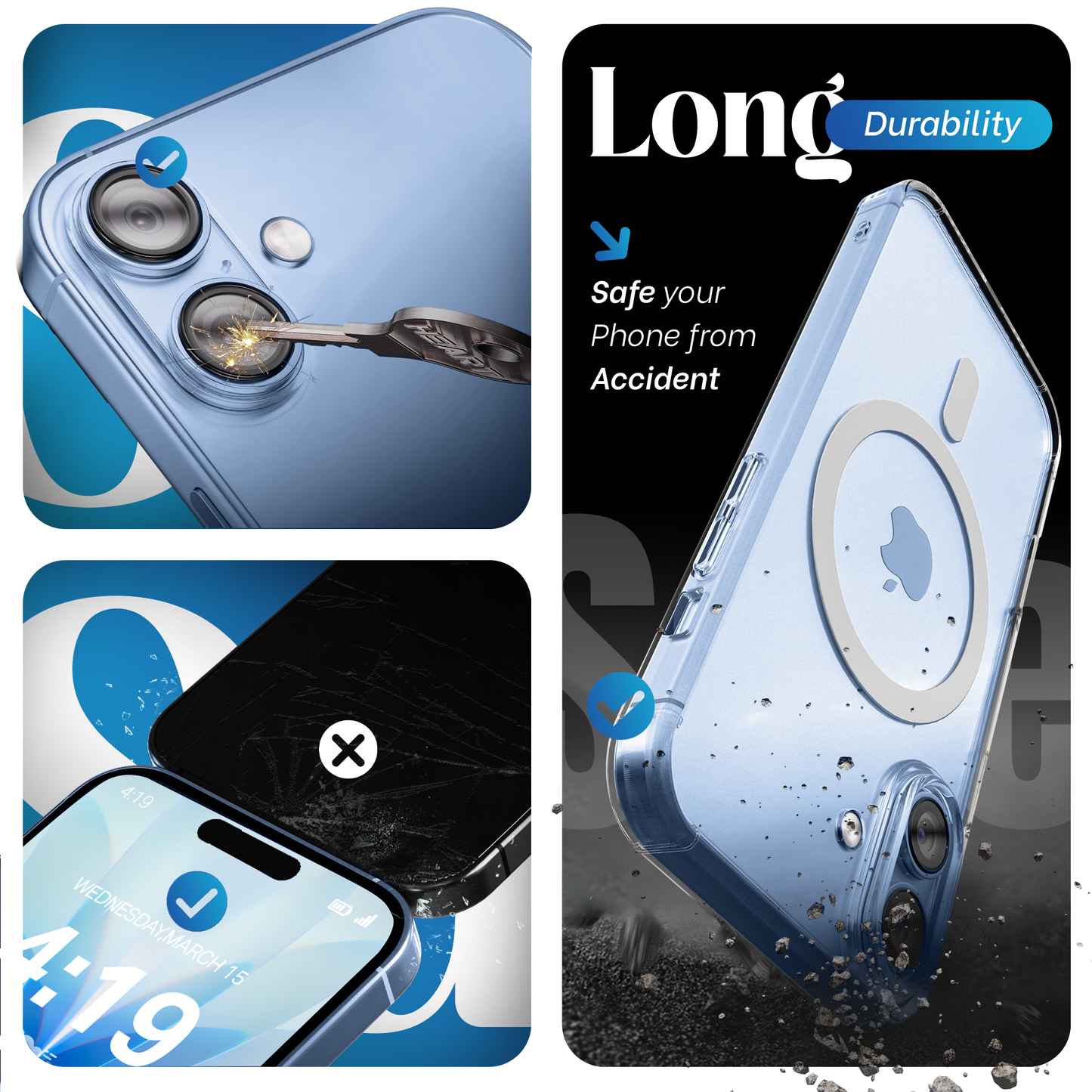 iPhone 17 hoesje Transparant - screenprotector - camera protector