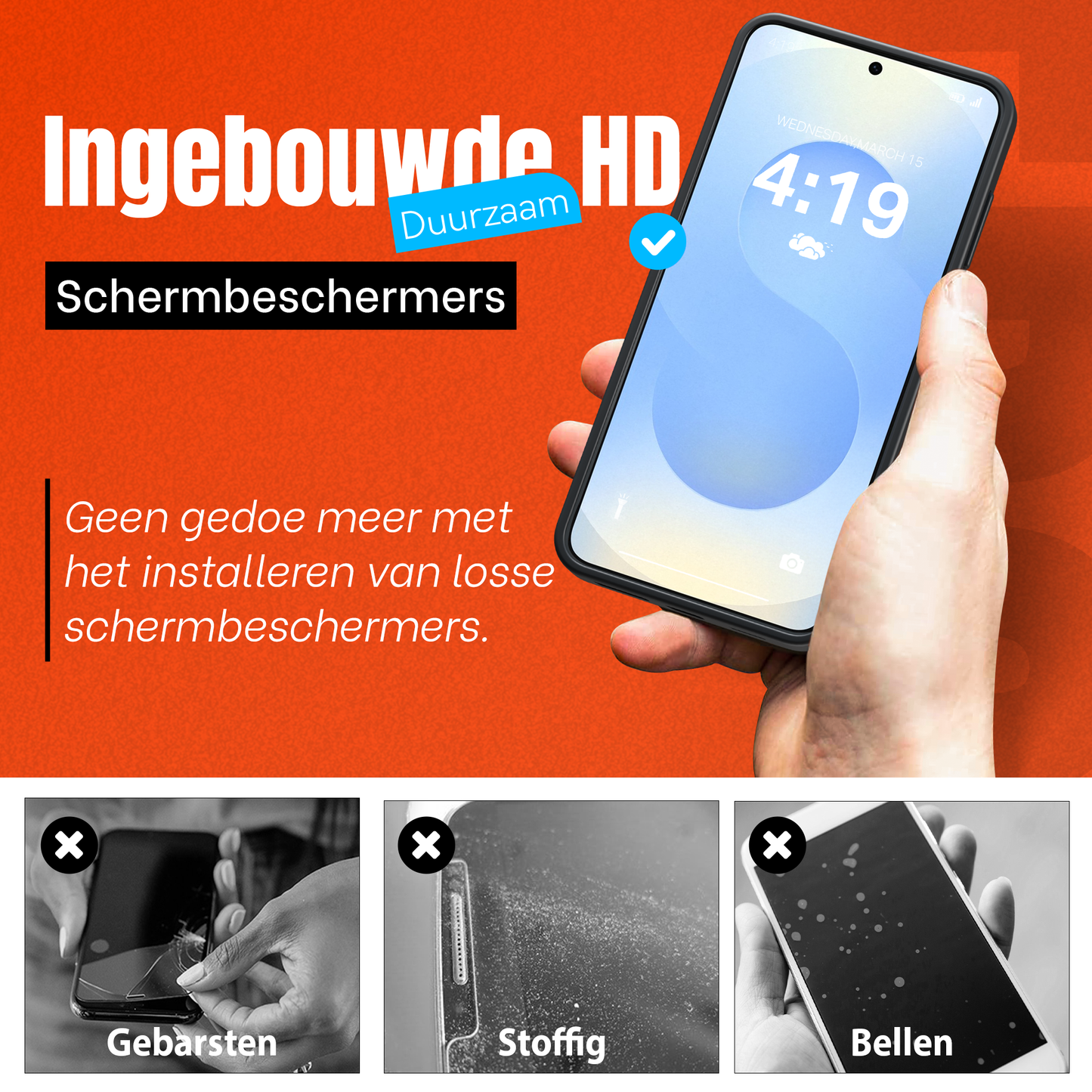 Samsung S26 Hoesje Zwart - Screen protector