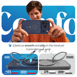 iPhone 17 Pro hoesje Donker Blauw Magsafe 360 telefoonstandaard