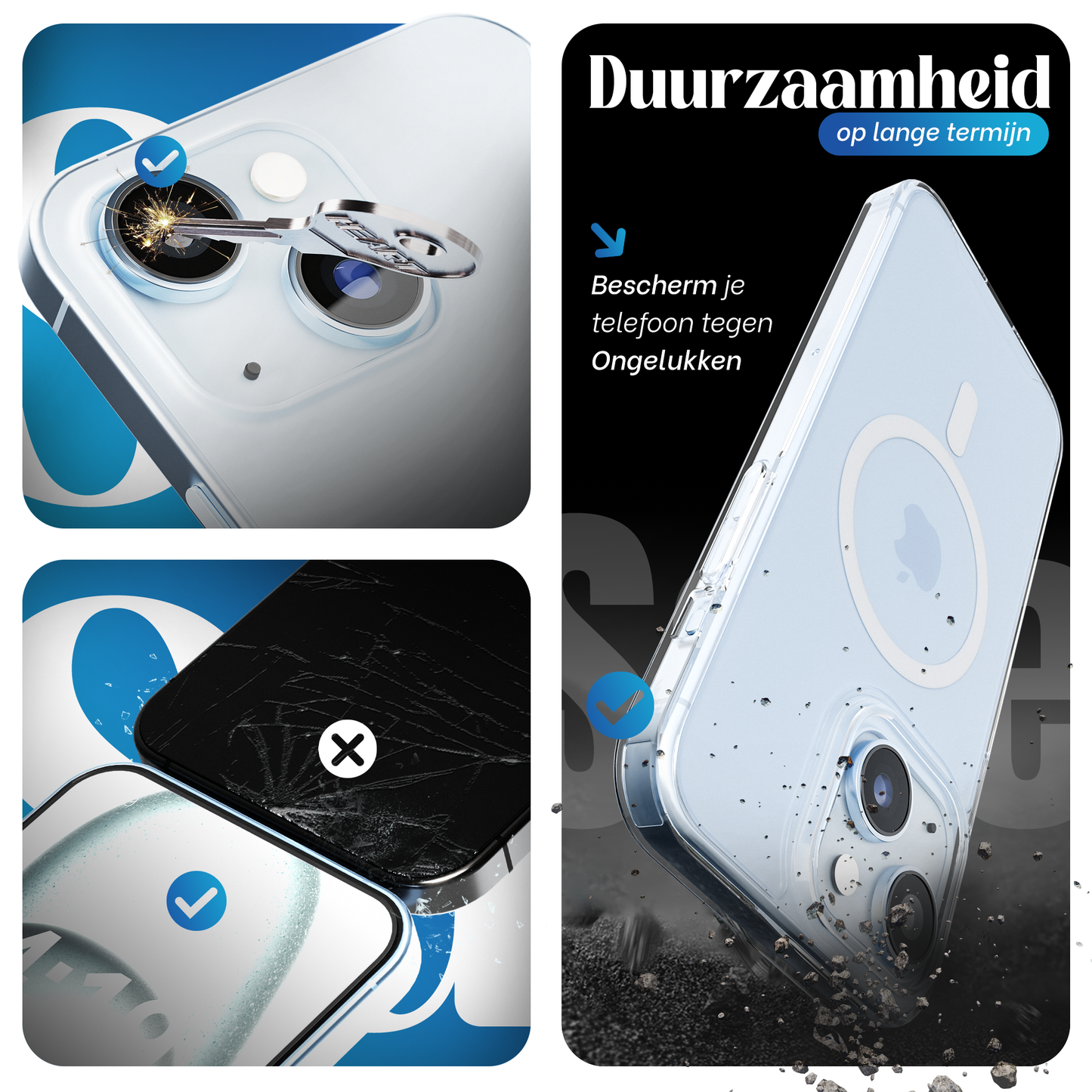 iTech COMBO voor iPhone 15 – Complete 4-in-1 Bescherming