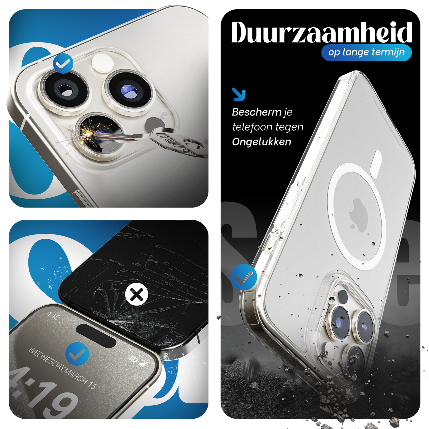 iTech COMBO voor iPhone 16 Pro – Complete 4-in-1 Bescherming