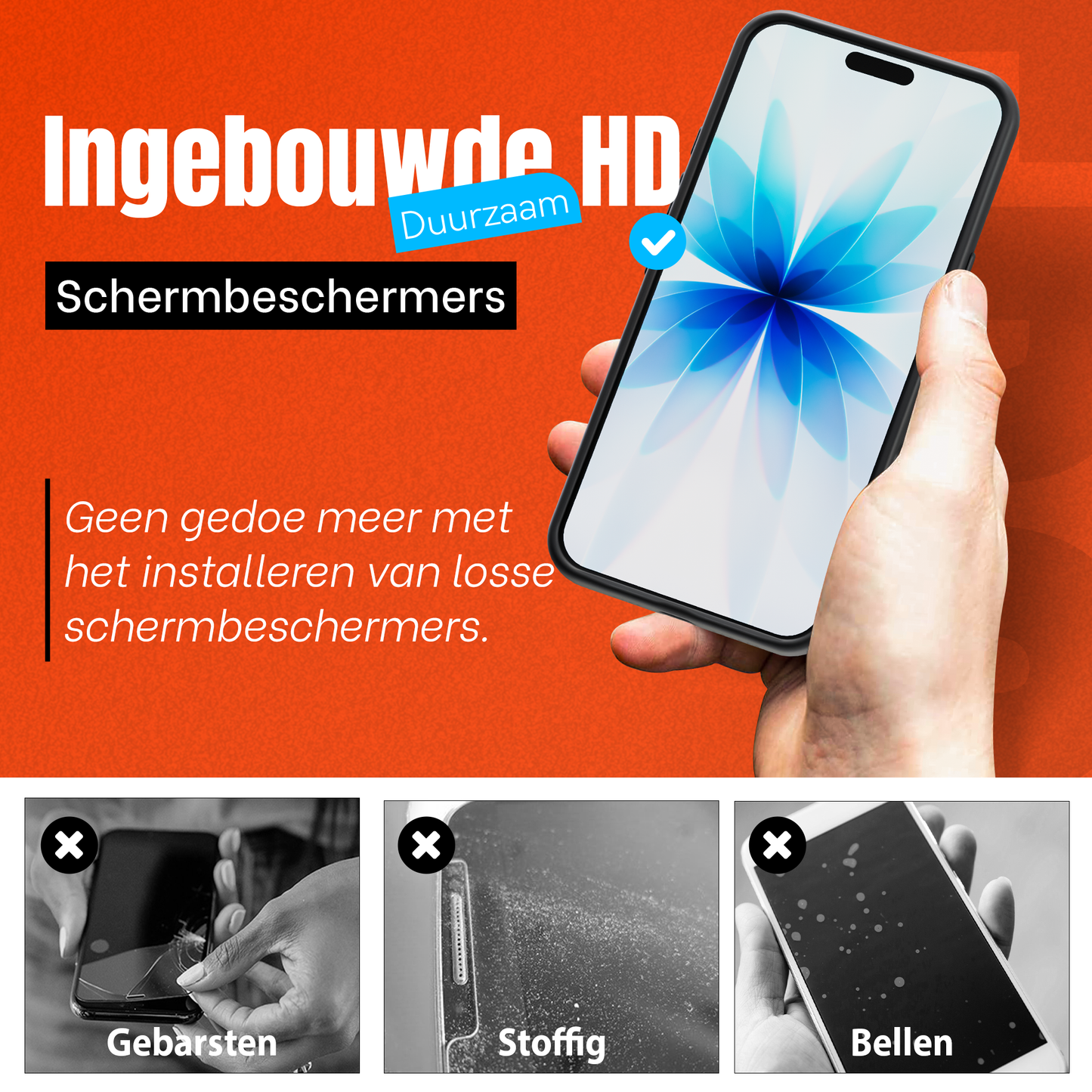 iPhone 17 hoesje Zwart - screen protector