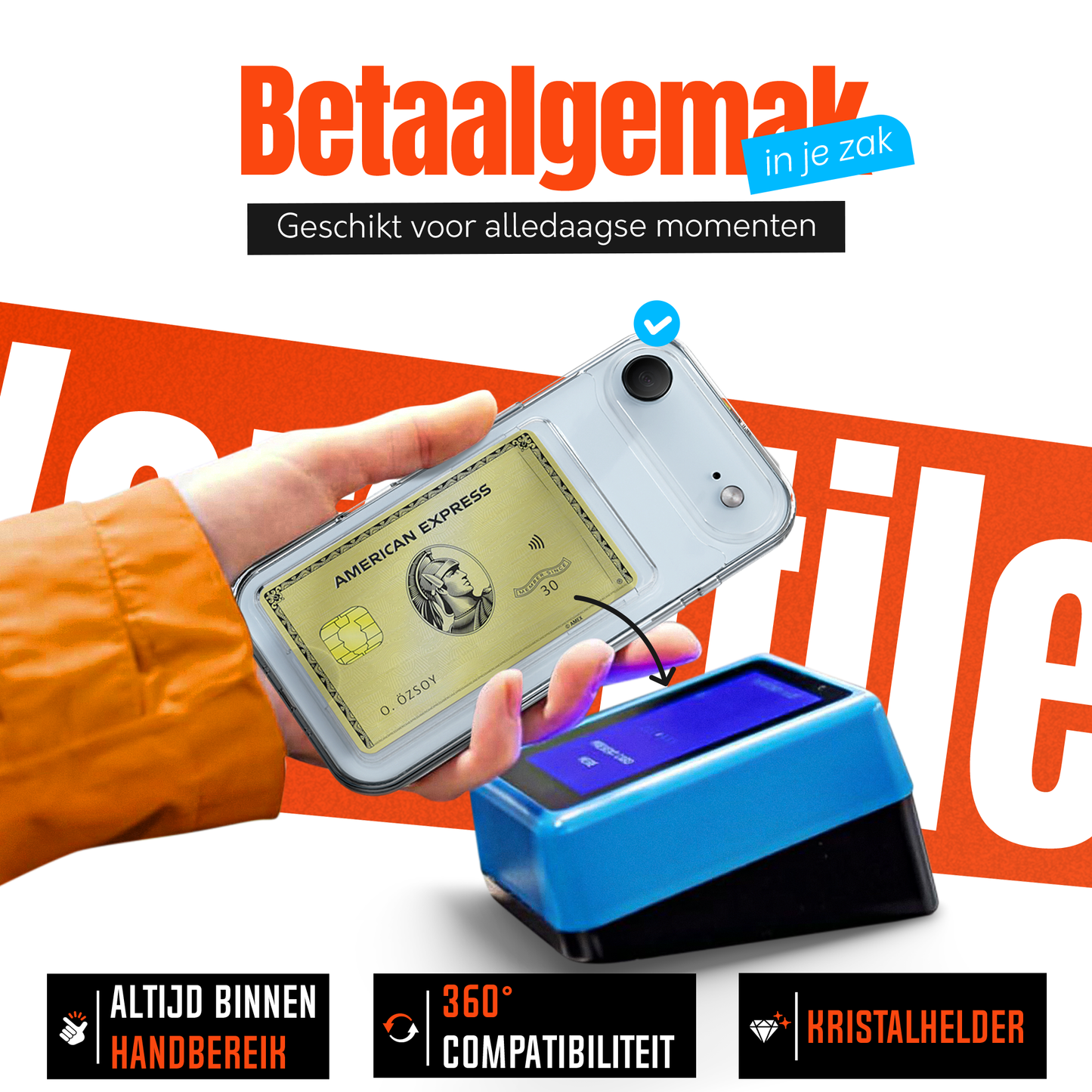 iPhone 17 Air Pasjeshouder hoesje Transparant