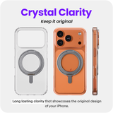 iPhone 17 Pro hoesje Transparant Magsafe 360 telefoonstandaard