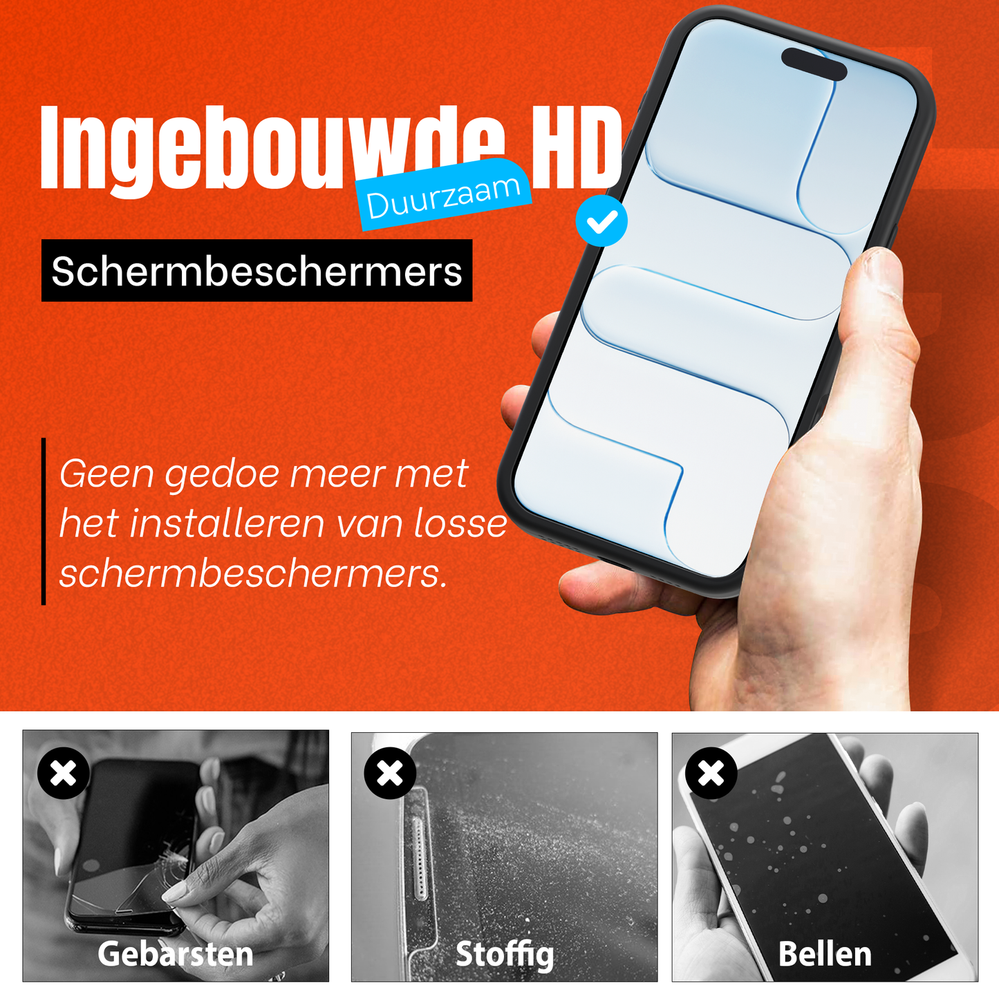iPhone 17 Air Hoesje Zwart - screen protector