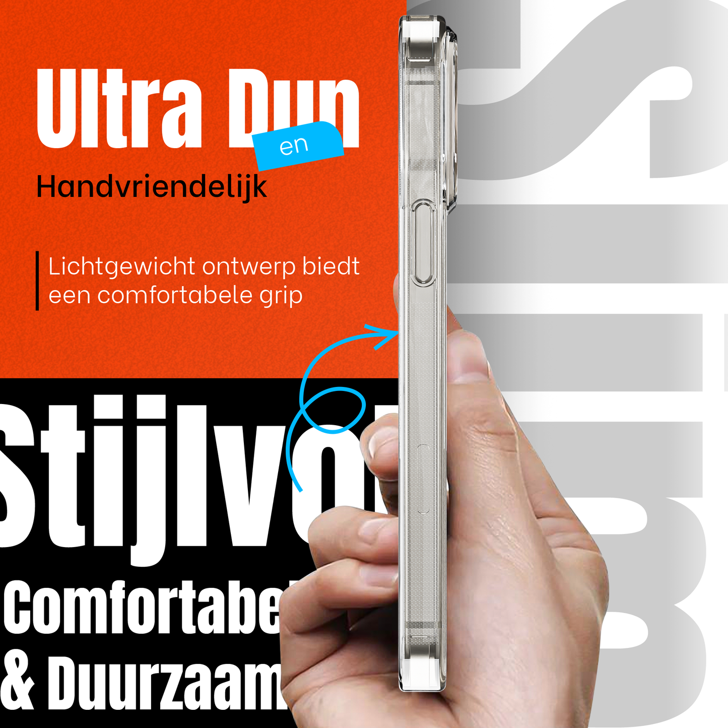 My Case Transparante Hoes voor iPhone 15 Pro Max – Langdurig Helder