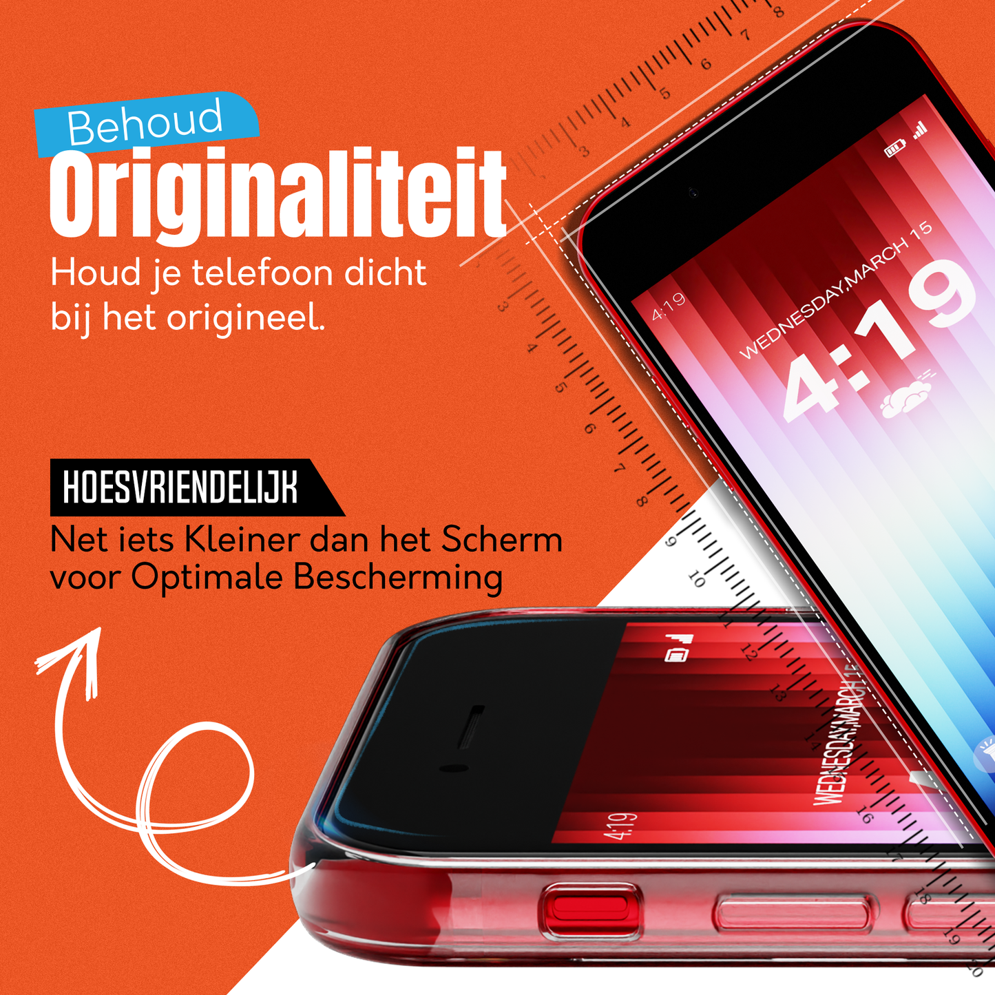 My Case 9H Gehard Glas Screenprotector voor iPhone SE 2022
