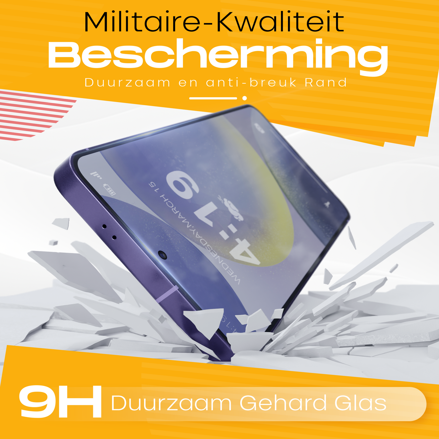 Solutionss4 Screenprotector voor Samsung Galaxy S24  – Case Vriendelijk