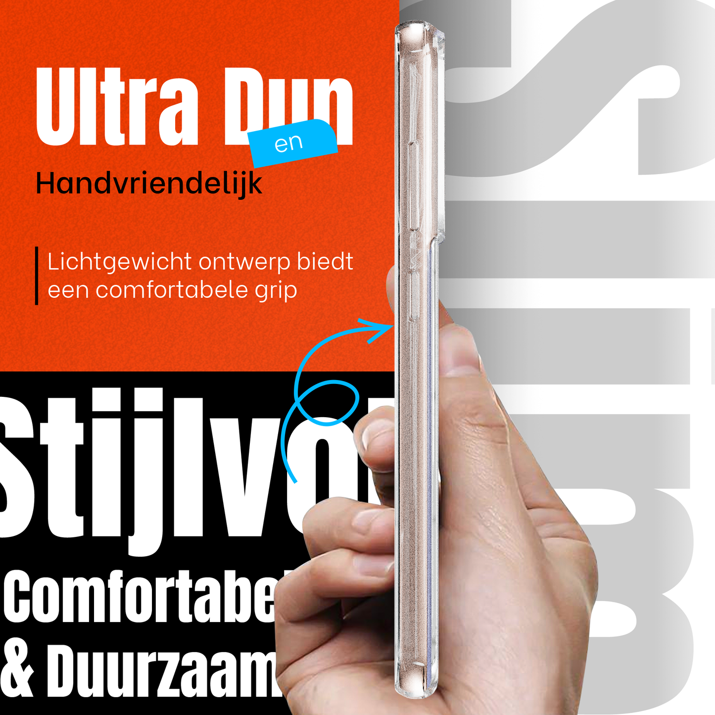 My Case Transparante Hoes voor Samsung Galaxy S21 – Langdurig Helder