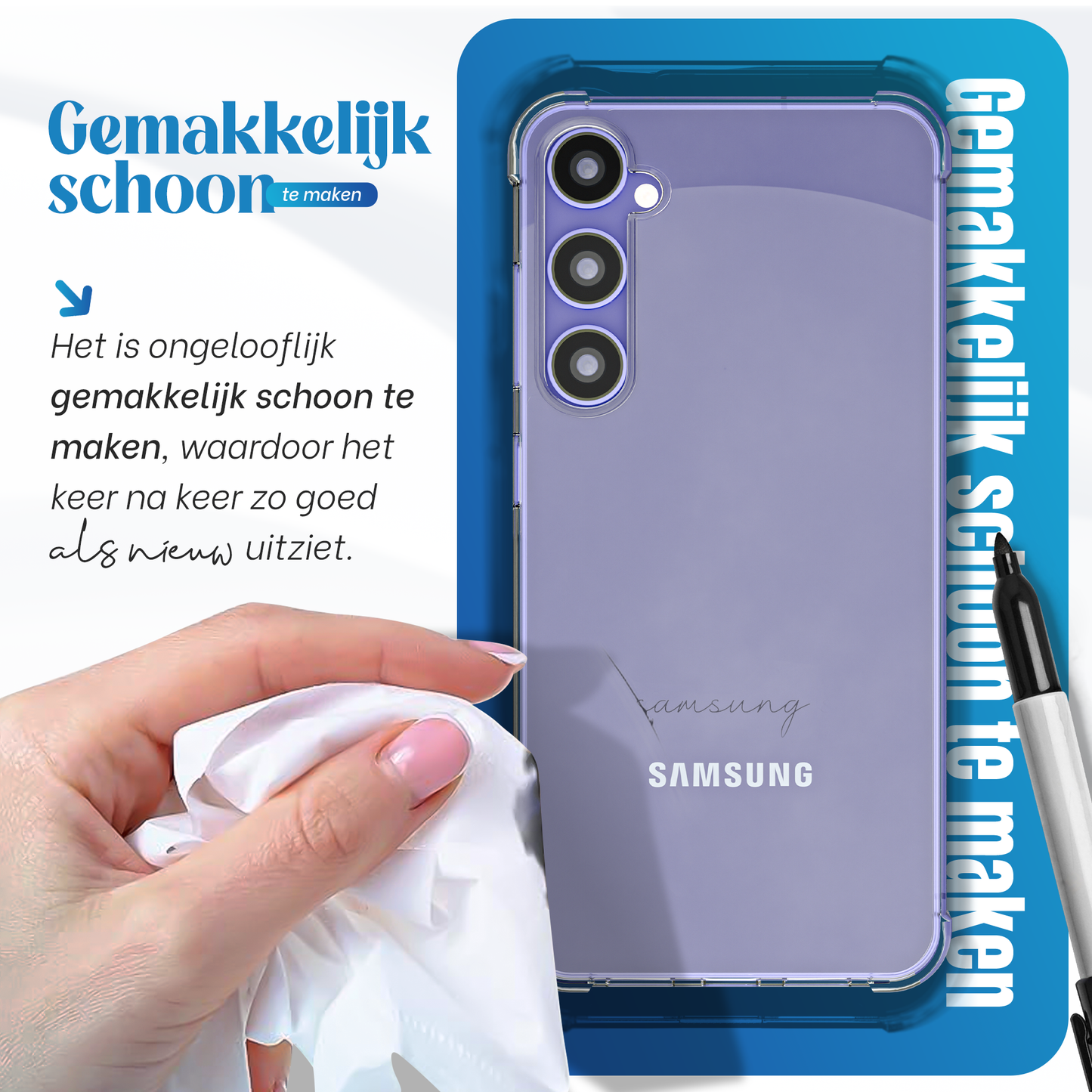 iTech Bumper Hoesje voor Samsung Galaxy A54 – Slank, Schokbestendig & Beschermend