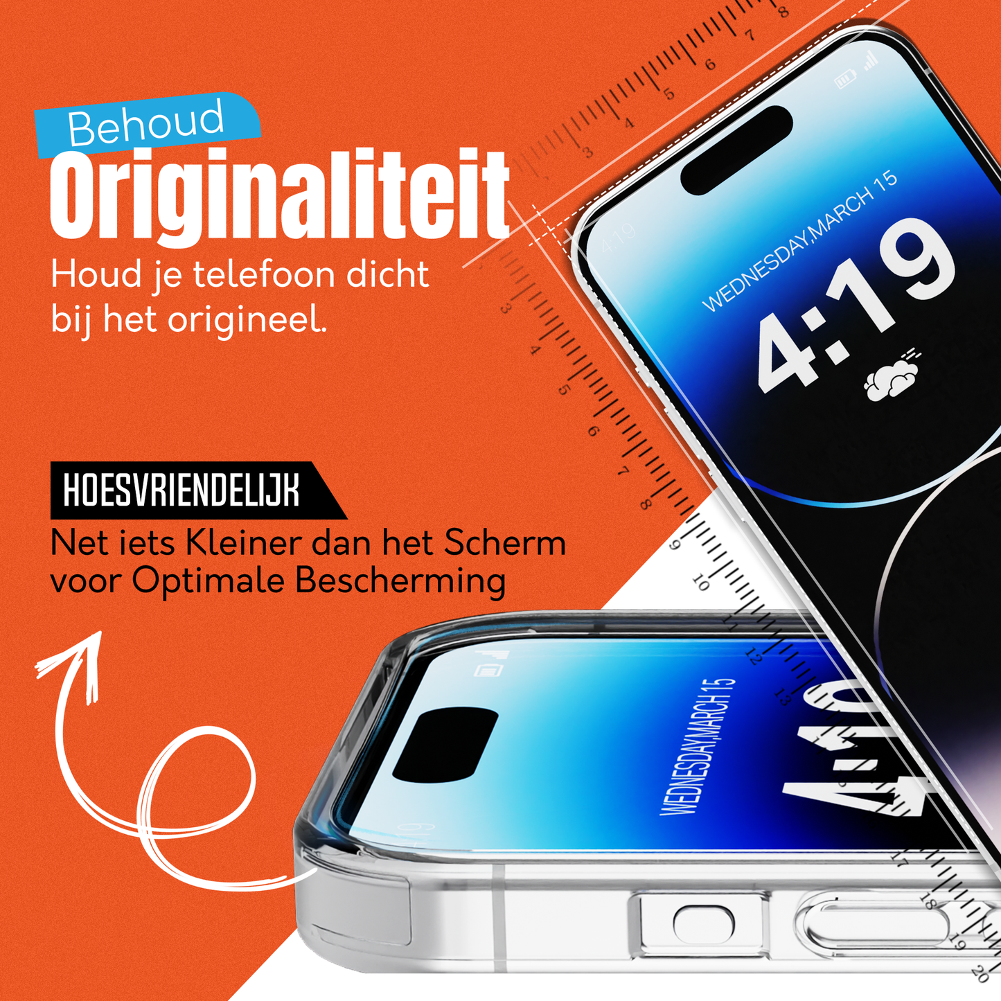 My Case Gehard Glas Screenprotector voor iPhone 14 Pro