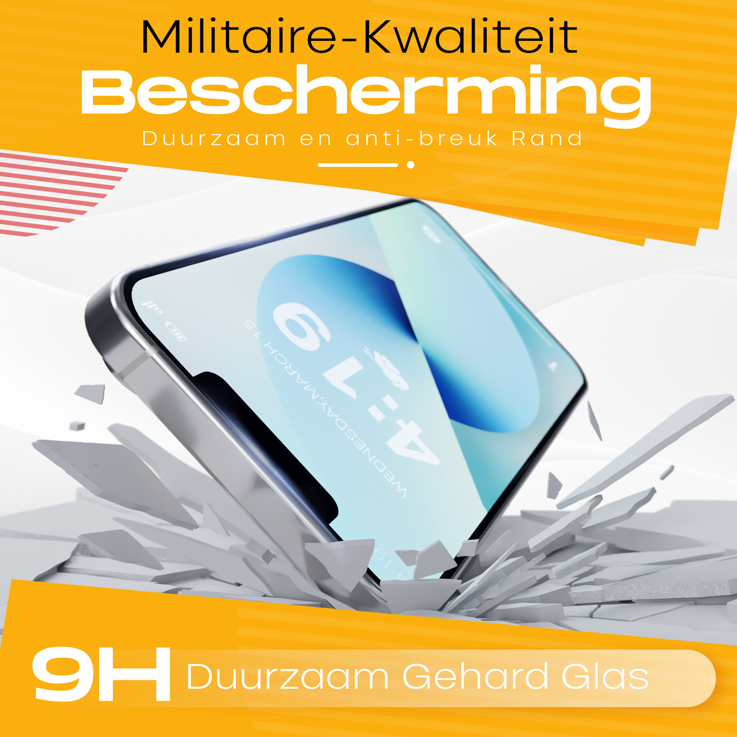 Solutionss4 Screenprotector voor iPhone 13/14 – Case Vriendelijk