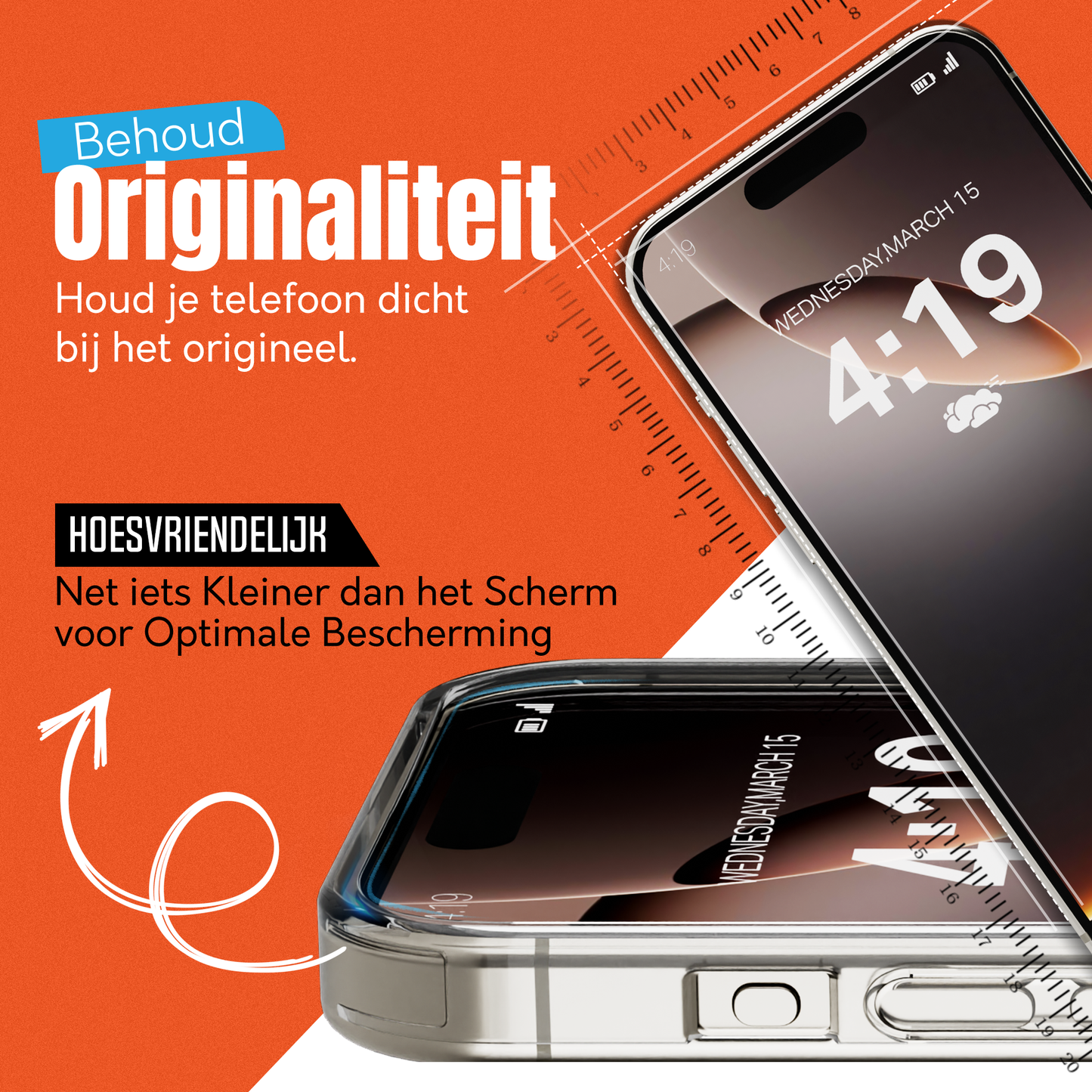 iTech Gehard Glas Screenprotector voor iPhone 16 Pro